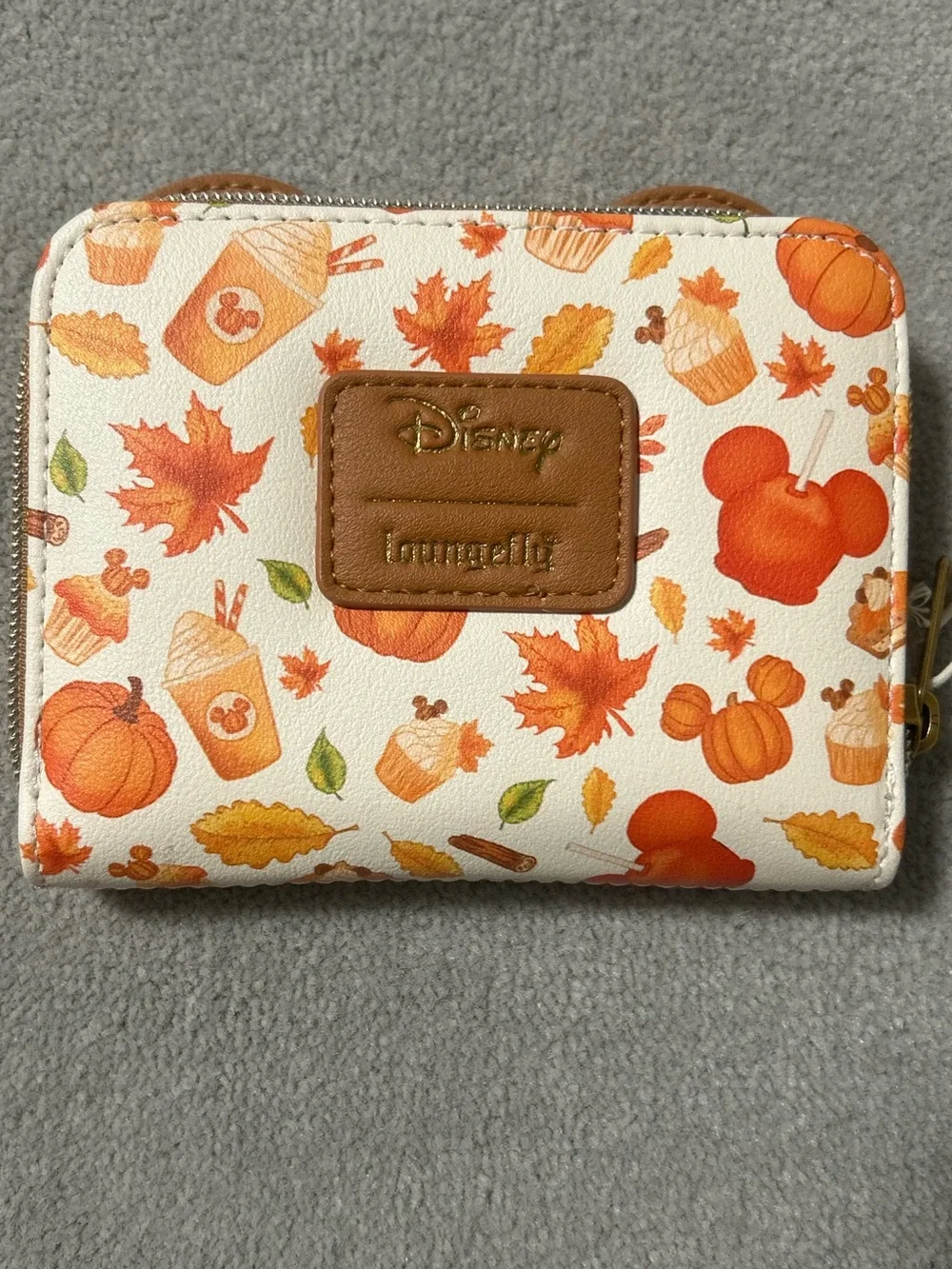 Loungefly Disney Mickey Mouse Pumpkin Fall Treats Mini Wallet *NEW* - Picture 7 of 9